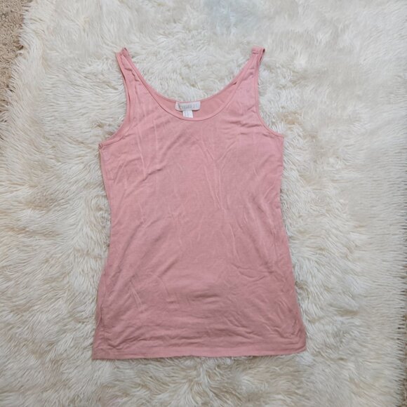 Y2K Forever 21 Thin Layering Long Pink Tunic Tank Top Womens Large - Picture 1 of 3